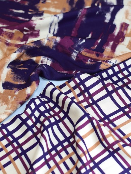 Viskose Twill mit LENZING™ ECOVERO™ Fasern - Videy Brush - wine rush - Mind the Maker