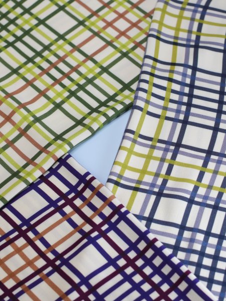 Viskose Twill mit LENZING™ ECOVERO™ Fasern - Vila Grid - wine rush - Mind the Maker