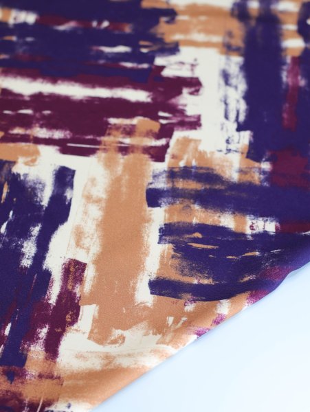 Viskose Twill mit LENZING™ ECOVERO™ Fasern - Videy Brush - wine rush - Mind the Maker