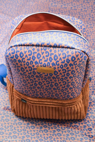 Kunstleder - Brush & Wild - Leo - terrakotta/blau - Swafing by Cherry Picking