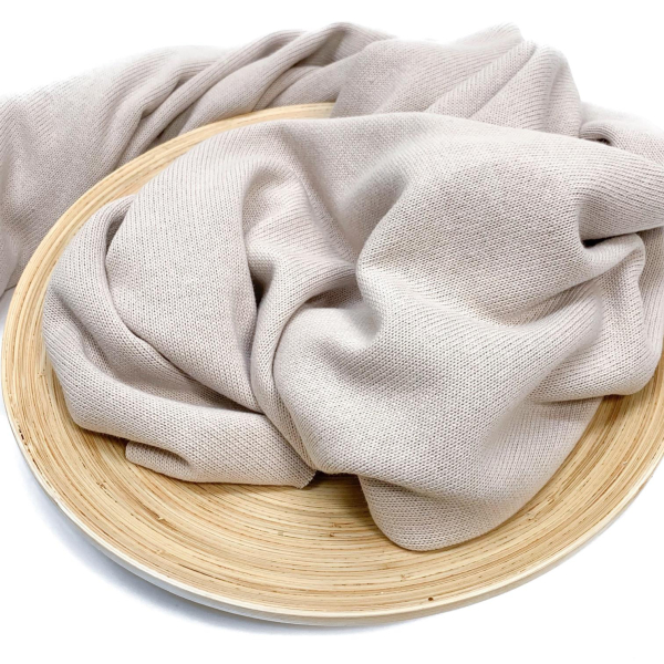 RESTSTÜCK 0,30m !!! - Baumwoll Feinstrick - beige