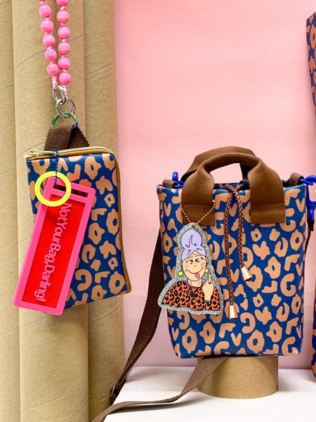 Kunstleder - Happy Collection - Leo - dunkelblau/terracotta - Swafing by Cherry Picking