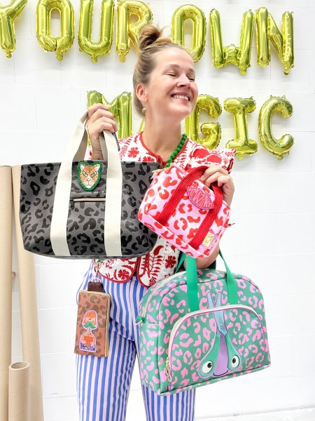 Kunstleder - Happy Leo - by Cherry Picking - mint/koralle - Swafing