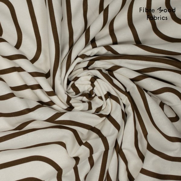 Leinen - abstract blocks - brown/ecru - Fibremood No. 34