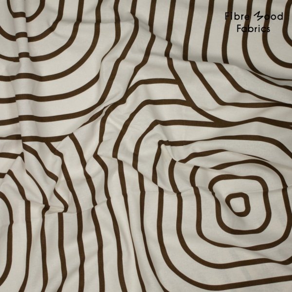 Leinen - abstract blocks - brown/ecru - Fibremood No. 34