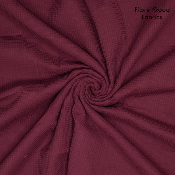 Waffelpique - Baumwolle - aubergine - Fibremood Spezial No. 4