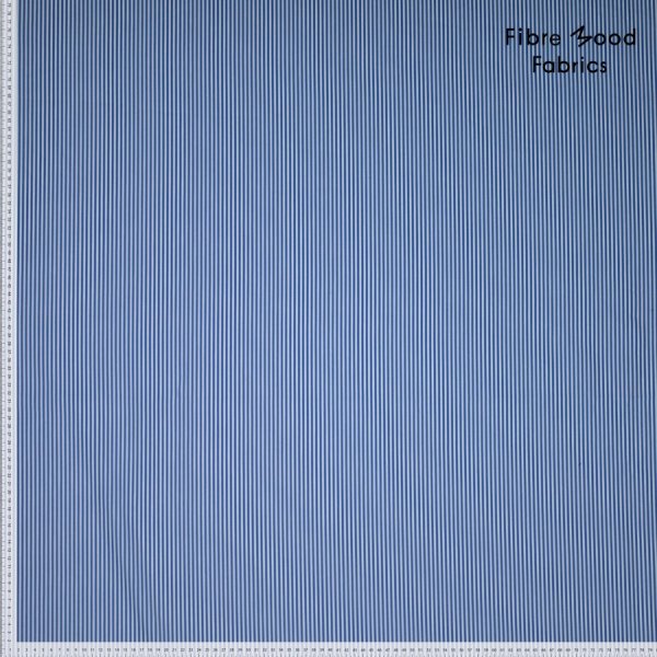 Baumwoll Popeline - stripes - blue/white - Fibremood No. 35