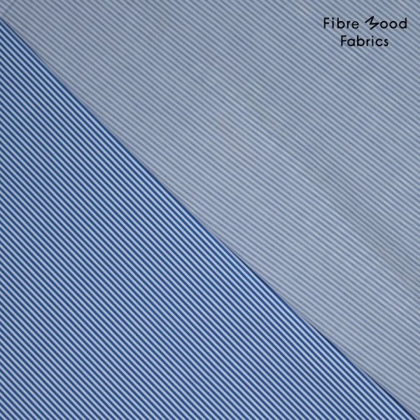 Baumwoll Popeline - stripes - blue/white - Fibremood No. 35