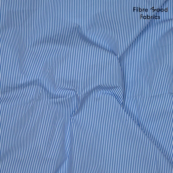 Baumwoll Popeline - stripes - blue/white - Fibremood No. 35