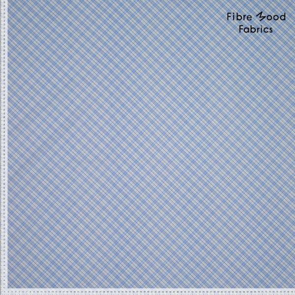 Baumwoll Popeline - check - blue/white - Fibremood No. 35