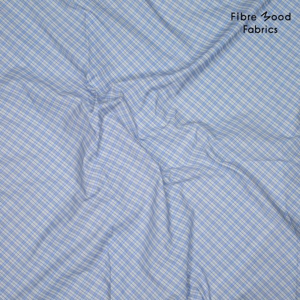 Baumwoll Popeline - check - blue/white - Fibremood No. 35