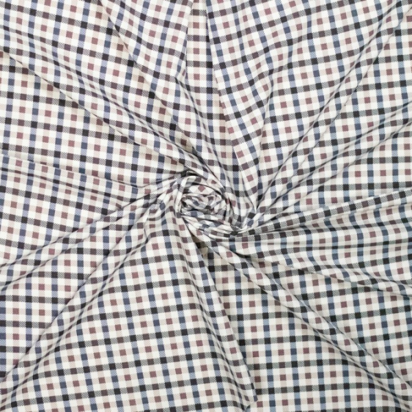 Baumwoll Trench - check - blau/weiß - Fibremood Special No. 5