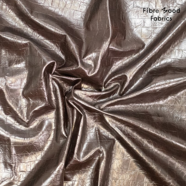 Kunstleder - vegan - Snake - dunkelbraun - Fibremood Special No. 5