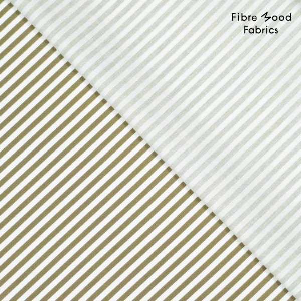 Baumwoll Popeline - Streifen - oliv - Fibremood No. 36