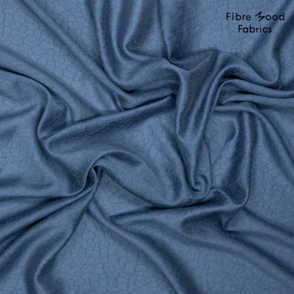 RESTSTÜCK 0,60m !!! - Tencel™ - Crinckle Jacquard - blue - Fibremood No. 38