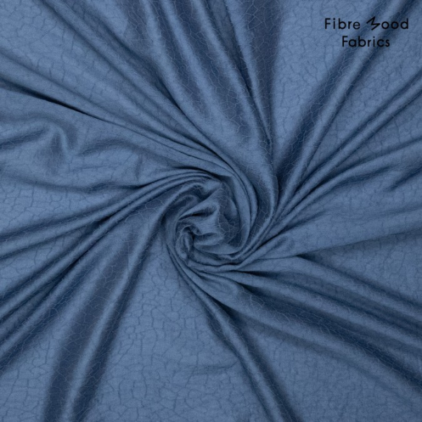 RESTSTÜCK 0,60m !!! - Tencel™ - Crinckle Jacquard - blue - Fibremood No. 38