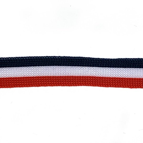 Stripes - unelastisch - 15mm - rot/weiß/dunkelblau