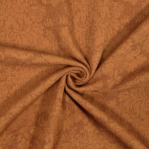 Baumwoll Leinen Jacquard - Erica - gold brown