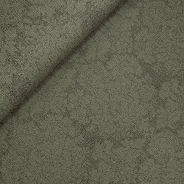 Baumwoll Leinen Jacquard - Erica - khaki
