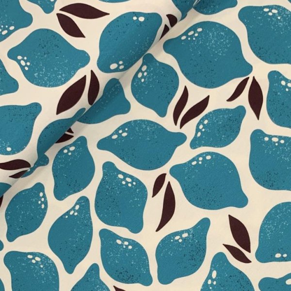 RESTSTÜCK 0,30m !!! - Bio Jersey - Limone - Col. 04 - türkis - Al Lago - Hamburger Liebe - Albstoffe