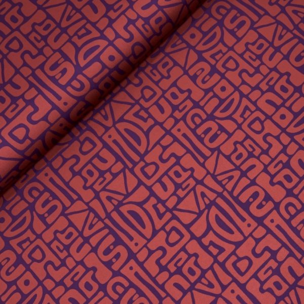 Sportjersey - bi-elastisch matt - Abstract Inca - lila/rot