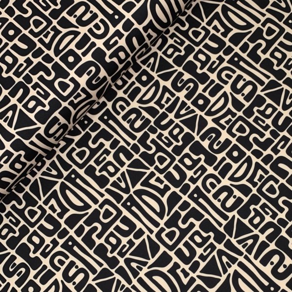 Sportjersey - bi-elastisch matt - Abstract Inca - black/sand