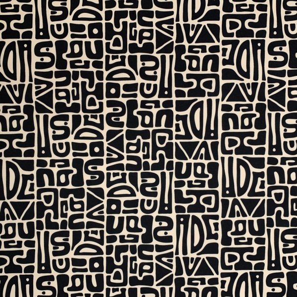Sportjersey - bi-elastisch matt - Abstract Inca - black/sand
