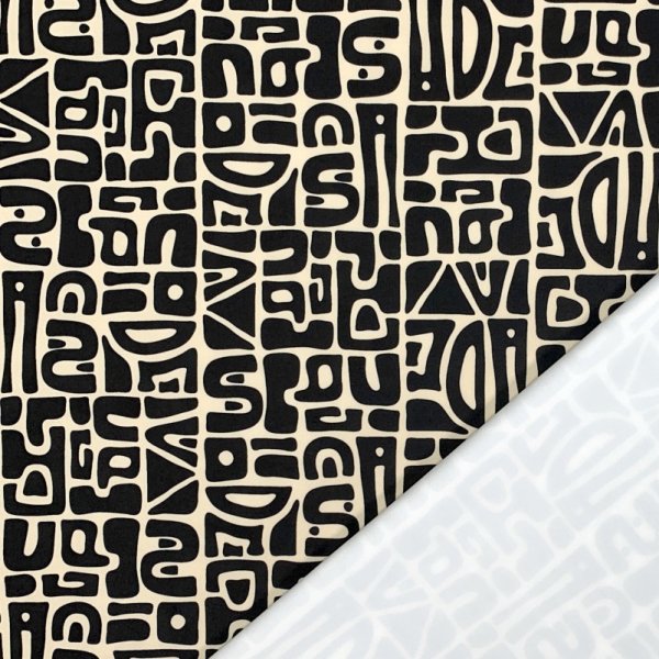 Sportjersey - bi-elastisch matt - Abstract Inca - black/sand