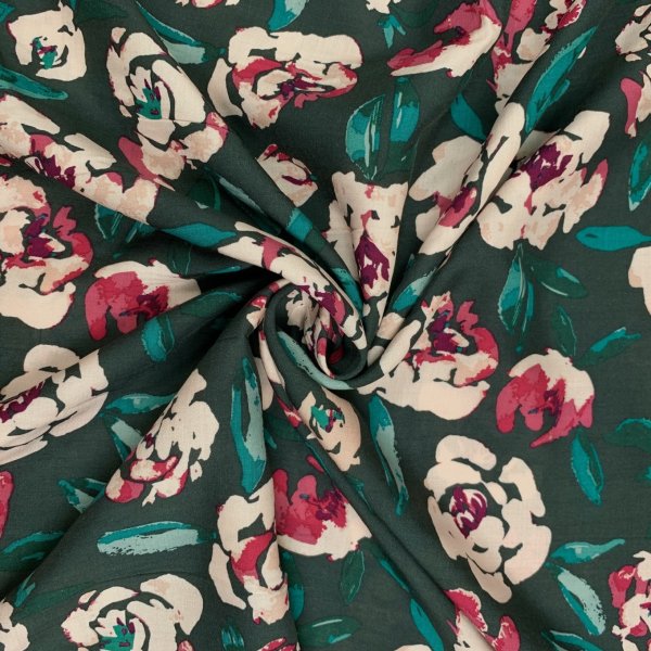 RESTSTÜCK 2,0m !!! - Viskose - Fields of Foresta - green - Foresta Fusion - Art Gallery Fabrics