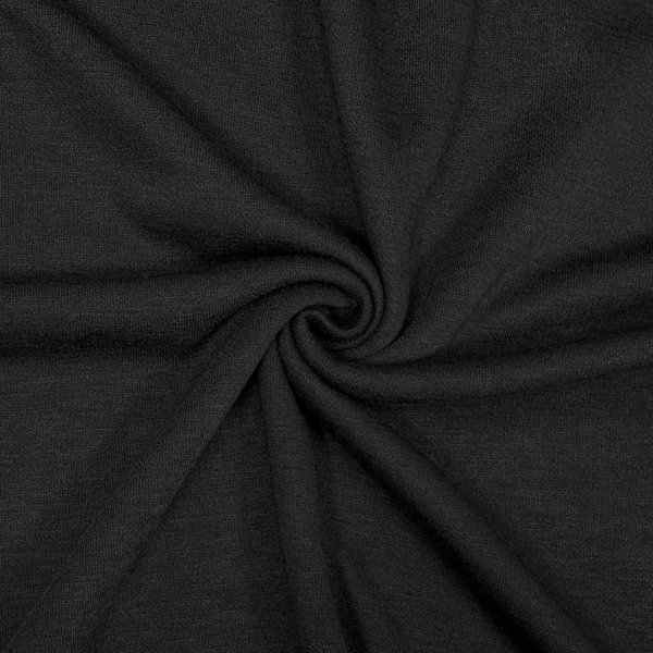 Viskose Strick Jersey - Merino Touch - uni - black