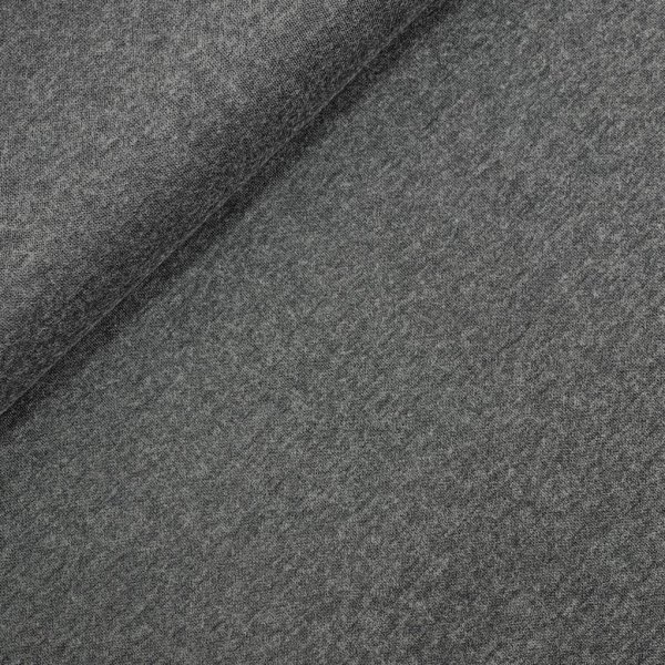 RESTSTÜCK 0,40m !!! - Viskose Strick Jersey - Merino Touch - uni - grey melange
