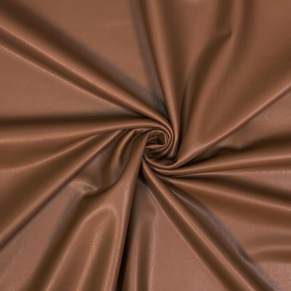 RESTSTÜCK 1,30m !!! - Bekleidungskunstleder - Soft Stretch - brown