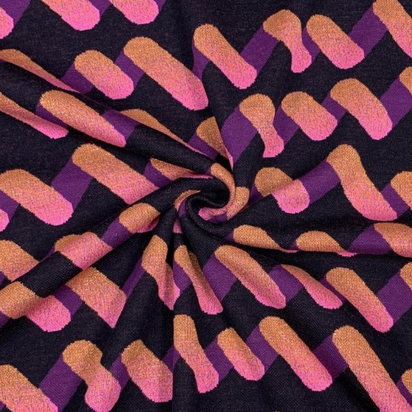 RESTSTÜCK 1,50m !!! - Bio Jacquard - Up and Down - Glitzer Col. 1 - Bling Bling - Hamburger Liebe - Albstoffe