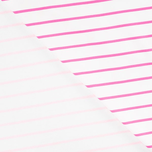 French Terry - Neon Stripes - neon pink/white
