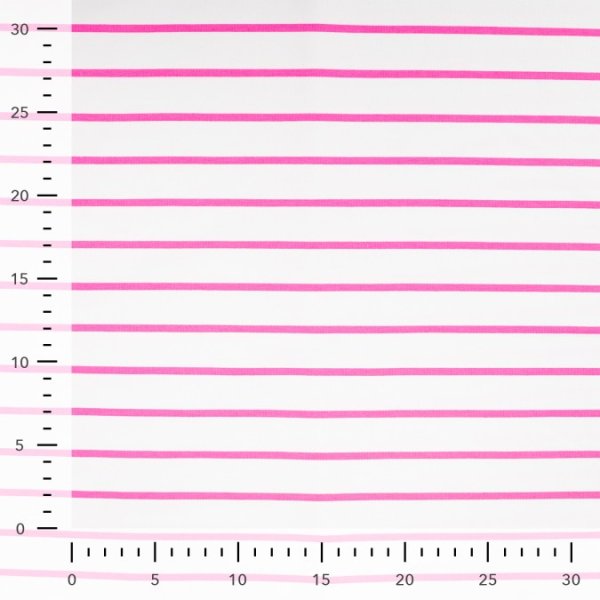 French Terry - Neon Stripes - neon pink/white