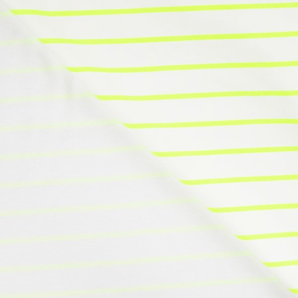 French Terry - Neon Stripes - neon yellow/white