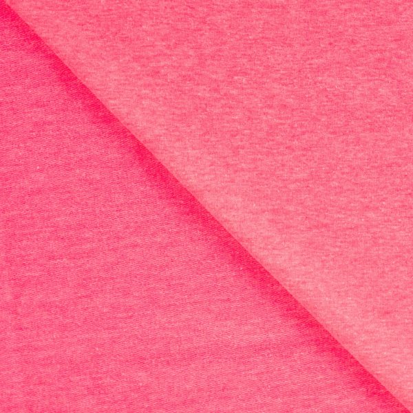 French Terry - uni - neon pink meliert