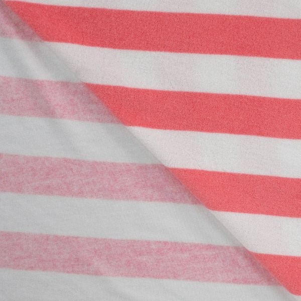 Baumwoll Frottee Terry - Balance Stripes - pink