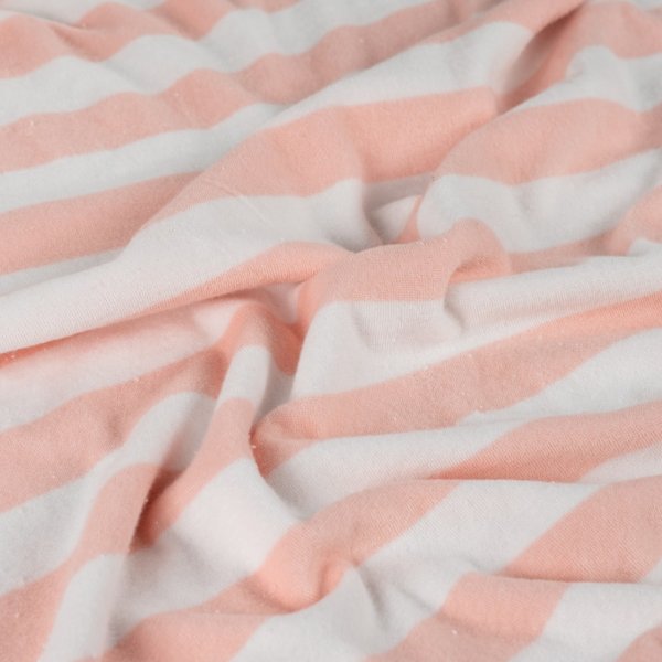 Baumwoll Frottee Terry - Balance Stripes - puder