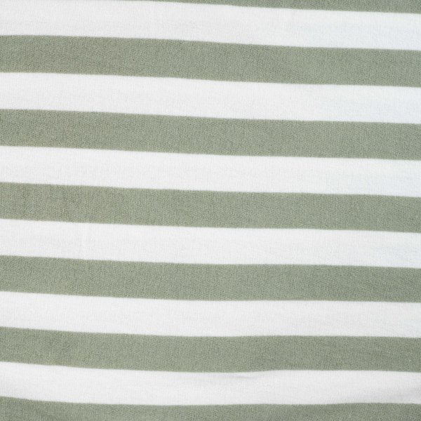 Baumwoll Frottee Terry - Balance Stripes - khaki