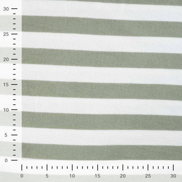 Baumwoll Frottee Terry - Balance Stripes - khaki