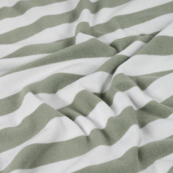 Baumwoll Frottee Terry - Balance Stripes - khaki