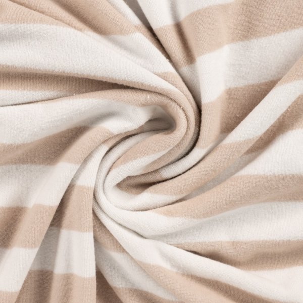 Baumwoll Frottee Terry - Balance Stripes - sand