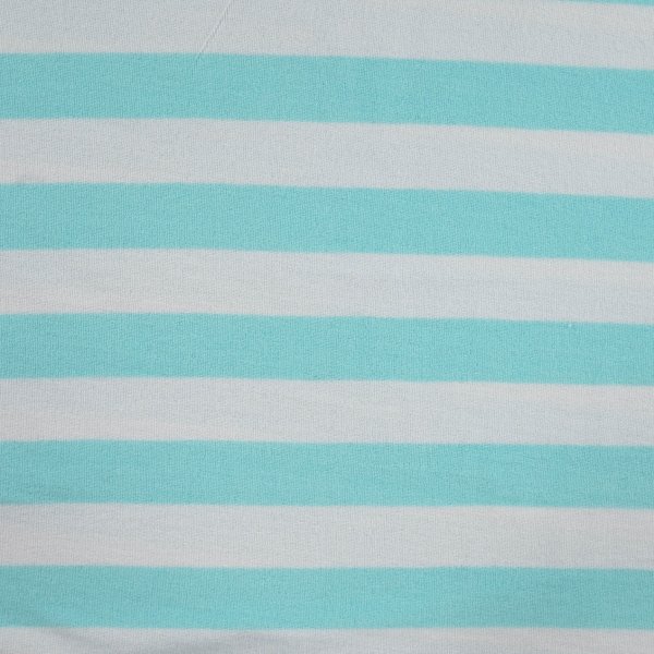 Baumwoll Frottee Terry - Balance Stripes - türkis