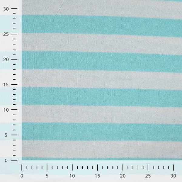Baumwoll Frottee Terry - Balance Stripes - türkis