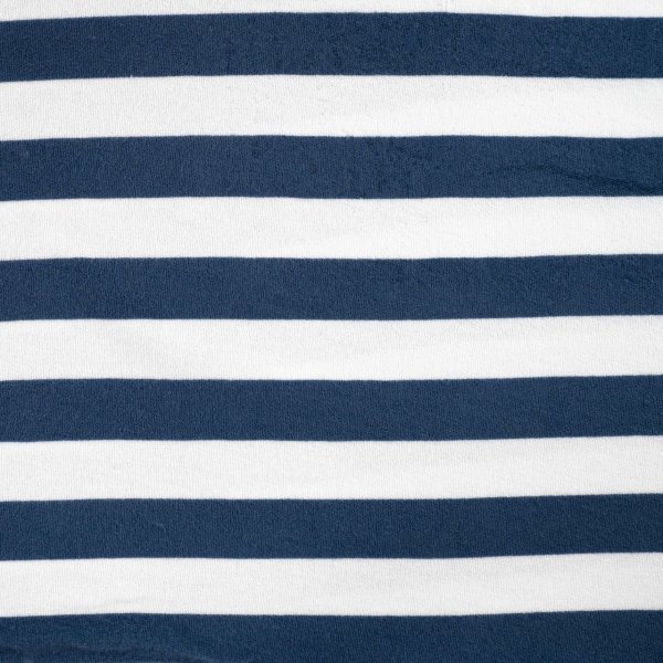 Baumwoll Frottee Terry - Balance Stripes - denim