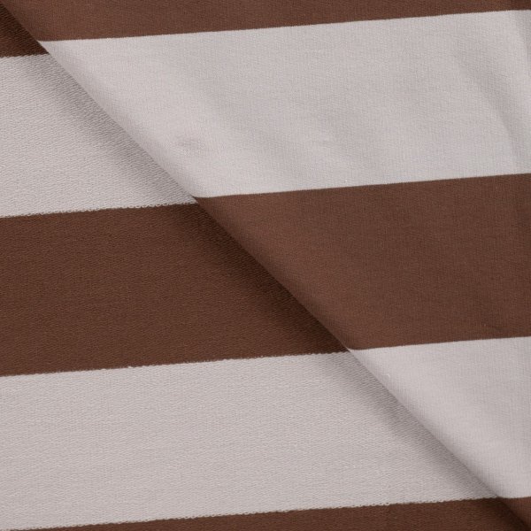 French Terry - Blockstreifen - sand/braun