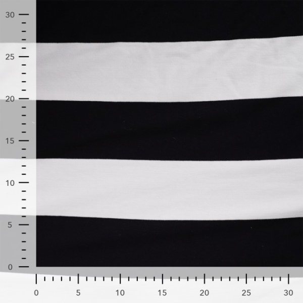 French Terry - Blockstreifen - black/white