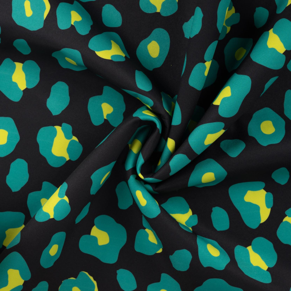 RESTSTÜCK 1,20m !!! - Softshell - Coloured Leopard - lime