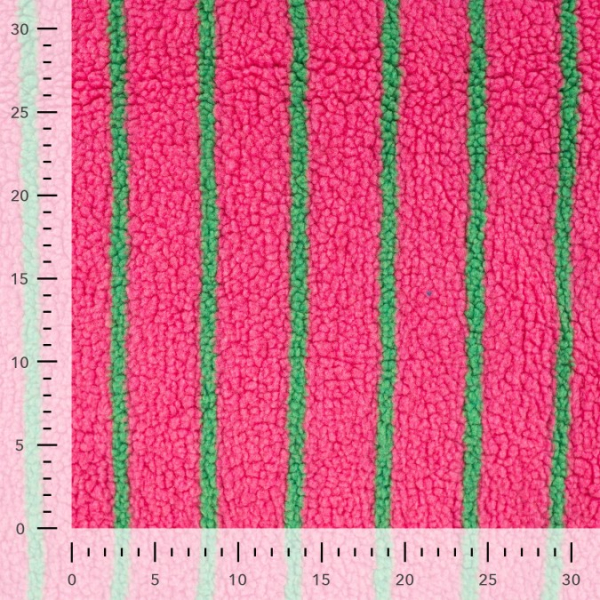 Teddy Plüsch - Lulu Stripes - pink/grün